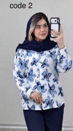 شومیز طرح گل کد 09136 A-11 - Image 5