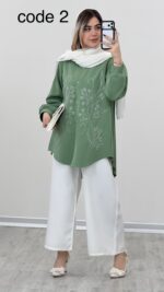 تونیک مزونی مدل ساناز کد 09138 A-20 - Image 2