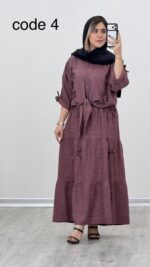 شومیز جلو گره + دامن مدل تیدا کد 09143 - Image 7