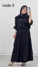 شومیز جلو گره + دامن مدل تیدا کد 09143 - Image 6