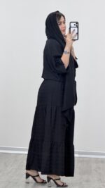 شومیز جلو گره + دامن مدل تیدا کد 09143 - Image 3