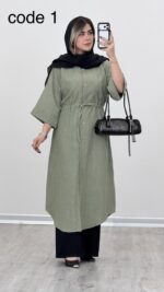 مانتو بلند مدل آیوا کد 09133 A-1 - Image 11