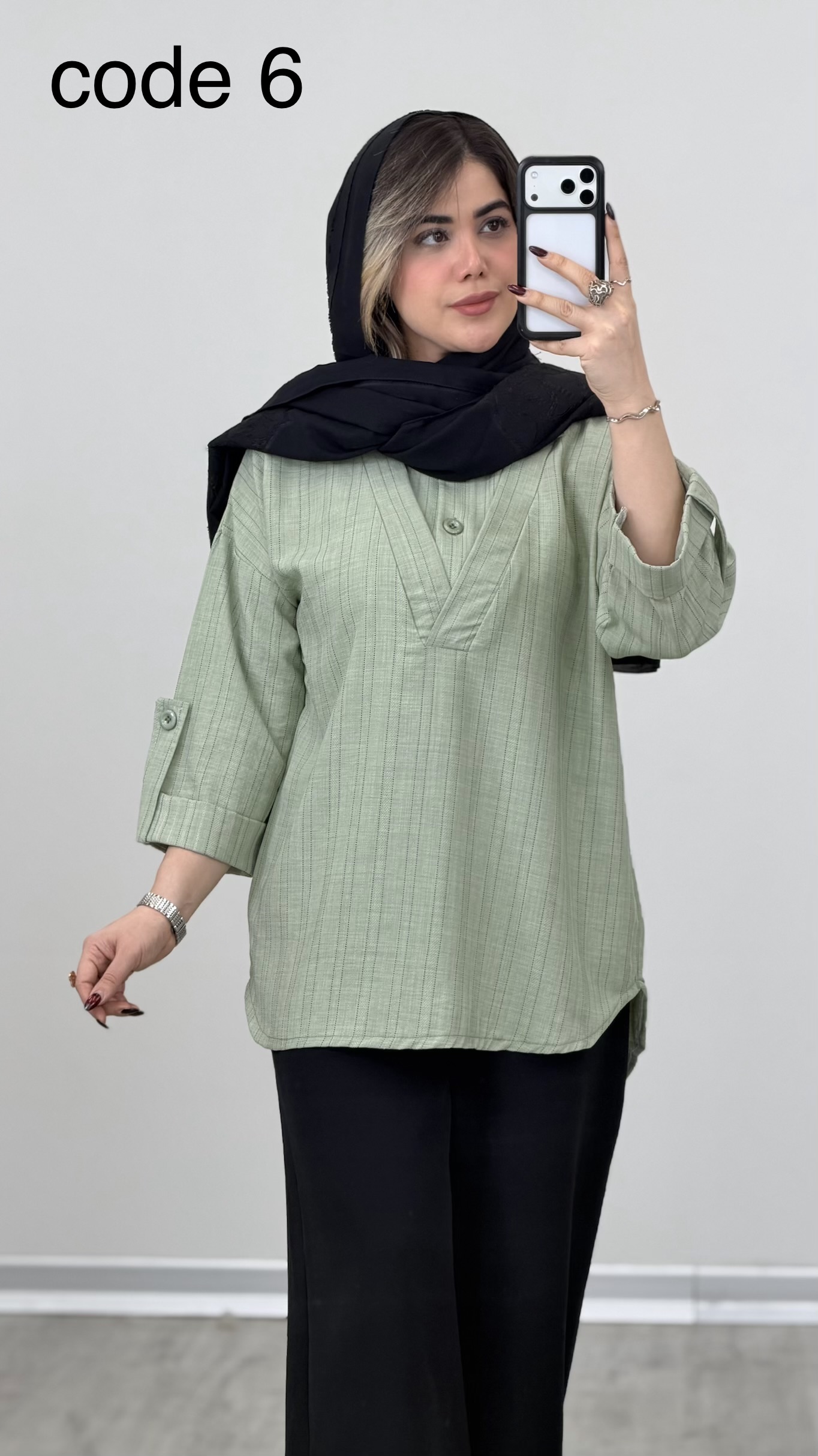 IMG_7085 شومیز مدل ماهوین کد 09155 A-2 - Image 1