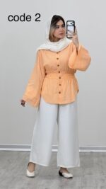 شومیز کمرکش مدل شایلی کد 09159 A-6 - Image 8