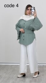 شومیز کمرکش مدل شایلی کد 09159 A-6 - Image 9