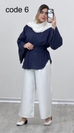 شومیز کمرکش مدل شایلی کد 09159 A-6 - Image 5