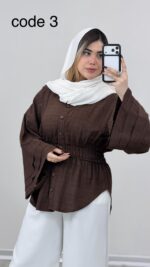 شومیز کمرکش مدل شایلی کد 09159 A-6 - Image 3