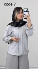 شومیز ساتن مدل روشا کد 09171 A-9 - Image 12