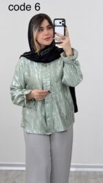 شومیز ساتن مدل روشا کد 09171 A-9 - Image 14