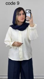 شومیز ساتن مدل روشا کد 09171 A-9 - Image 2