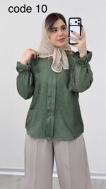 شومیز ساتن مدل روشا کد 09171 A-9 - Image 9