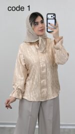 شومیز ساتن مدل روشا کد 09171 A-9 - Image 4