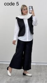 جلیقه + شومیز + شلوار مدل آنا کد 09276 A-4 - Image 7