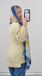 مانتو کتان مدل آسنا کد 09227 A-4 - Image 4