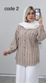 شومیز بغل حلقه کد 09185 A-4 - Image 5