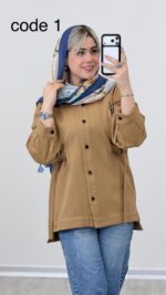 مانتو کتان مدل آسنا کد 09227 A-4 - Image 6
