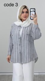 شومیز بغل حلقه کد 09185 A-4 - Image 2