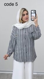 شومیز بغل حلقه کد 09185 A-4 - Image 7