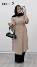 مانتو بلند کمر گتر کد 09126 A-21 - Image 6