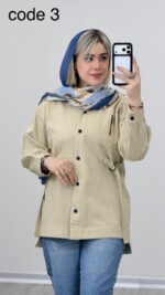 مانتو کتان مدل آسنا کد 09227 A-4 - Image 2