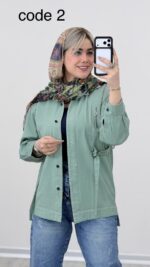مانتو کتان مدل آسنا کد 09227 A-4 - Image 5