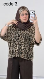 شومیز پلنگی مدل شهرزاد کد 09218 A-18
