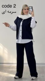 وست + شومیز + شلوار مدل ملودی کد 09248 A-2 - Image 4