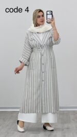 مانتو بلند مدل نادیا کد 09303 B-15 - Image 5