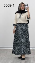 شومیز و دامن مدل نیلسا کد 09328 B-16 - Image 3