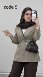 کت کمربند دار مدل آهو کد 09334 A-12 - Image 4