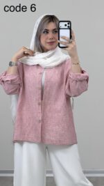 شومیز لینن مدل ژیلا کد 09359 A-9 - Image 4