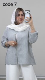 شومیز لینن مدل ژیلا کد 09359 A-9 - Image 2
