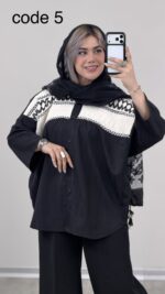 شومیز‌ مدل نسیم کد 09346 A_12 - Image 3