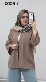 شومیز دوجیب مدل تارا کد 09342 A-18