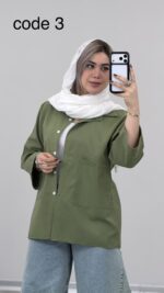 شومیز دوجیب مدل تارا کد 09342 A-18 - Image 3