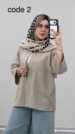 شومیز دوجیب مدل تارا کد 09342 A-18 - Image 6