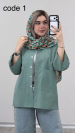 شومیز دوجیب مدل تارا کد 09342 A-18 - Image 5