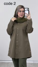 مانتو کتان مدل شیوا کد 09358 - Image 4