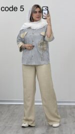 شومیز و شلوار مدل هانیه کد 09362 A-20 - Image 2