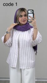 شومیز راه راه کد 09383 A-22