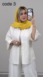 شومیز راه راه کد 09383 A-22 - Image 4