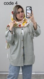 مانتو لینن مدل روشنا کد 09409 B-8