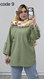 مانتو لینن مدل روشنا کد 09409 B-8 - Image 11