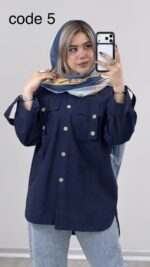مانتو لینن مدل روشنا کد 09409 B-8 - Image 3