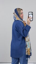 تونیک جین یقه سفید کد 09285 A-13 - Image 3