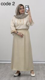 شومیز و دامن مدل برکه کد 09390 A-3 - Image 4