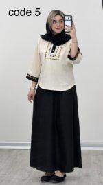 شومیز و دامن مدل برکه کد 09390 A-3 - Image 3