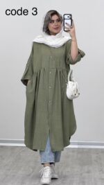 مانتو بلند مدل ملیسا کد 09396 A-8 - Image 9
