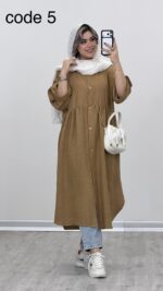 مانتو بلند مدل ملیسا کد 09396 A-8 - Image 7