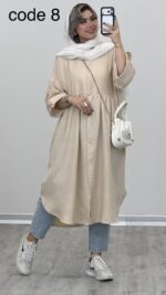 مانتو بلند مدل ملیسا کد 09396 A-8 - Image 5